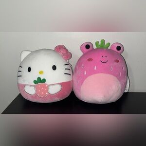Hello Kitty and Frog Squishmallows